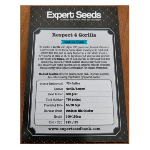 Expert Seeds Respect 4 Gorilla Feminized (Gorilla Glue4 x Respect)