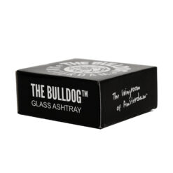 The Bulldog Glass Ashtray Head Black & White