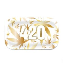 V-Syndicate 420 Gold Leaves Rolling Tray