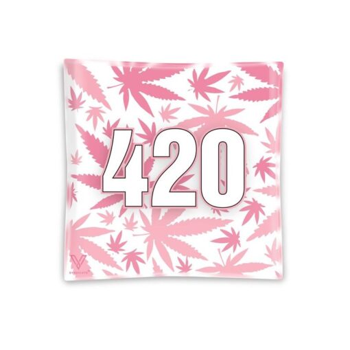 V-Syndicate 420 Pink Leaves Posacenere in Vetro