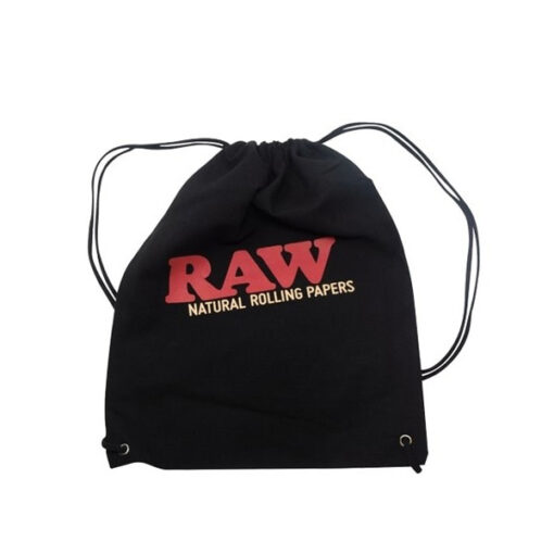 Raw Drawstring Bag Black