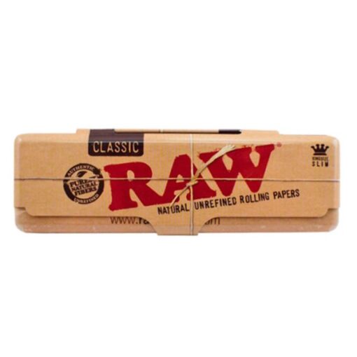 Cajita Metal Papel de Fumar Raw King Size