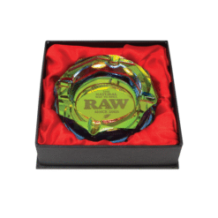 Raw Rainbow Prism Glass Ashtray