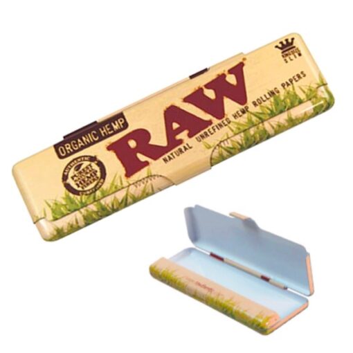 Cajita Metal Papel de Fumar Raw Organic King Size - immagine 2